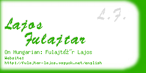 lajos fulajtar business card